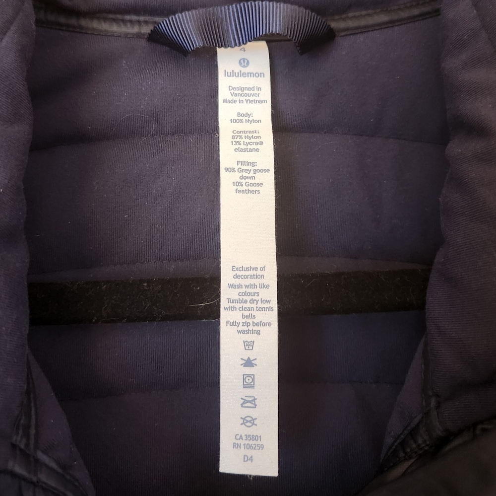 Lululemon Pullover Semi-Puffy Deep Navy Jacket - - image 3